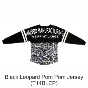 Pom Pom Jersey Black Leopard