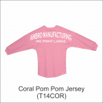 Pom Pom Jersey Coral