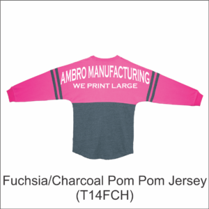 Pom Pom Jersey Fuchsia Charcoal