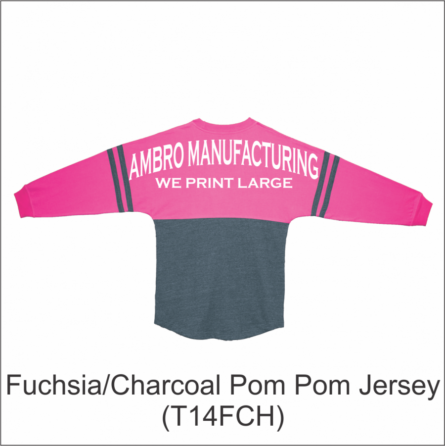 Pom Pom Jerseys Pom Pom Pullovers BIG BACK PRINT