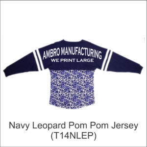 Pom Pom Jersey Navy Leopard