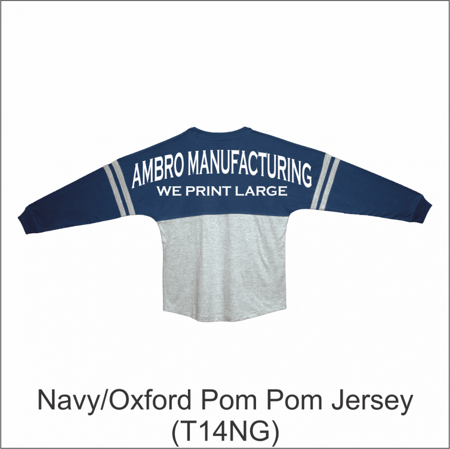 Pom Pom Jerseys Pom Pom Pullovers BIG BACK PRINT