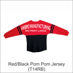 Pom Pom Jersey Red Black