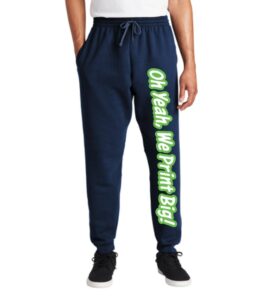 Customize Sweatpants With Writing Down The Leg